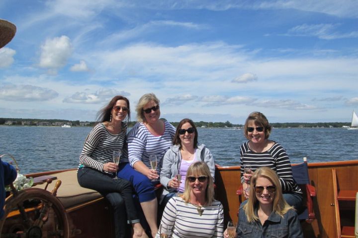 happy group on the sailboat selina II
