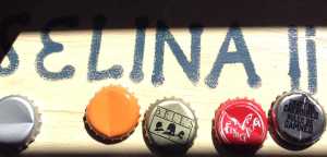 beer bottle tops, sail selina st michaels beer tasting cruise, boat tour, sailing trip